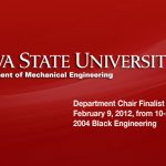 ME chair finalist to give seminar February 9