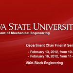 ME chair finalists to give seminars February 13, 16