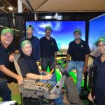 Greg Luecke showcases combine simulator at Iowa State Fair