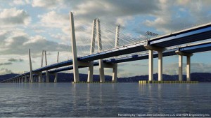 [Graphic Art] Rendering of the Tappan Zee Bridge upon completion.