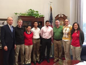 Geiken and Kraft's team met with Senator Chuck Grassley while in Washington, D.C.