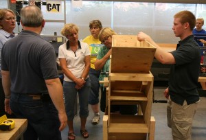 Wooden fanning mill prototype designed and built in 2011 for ME 270.