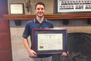 Ryan Betters was a founding father of Iowa State's Delta Upsilon fraternity, which earned its new charter in 2013.