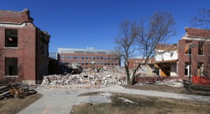 March 10: Davidson Hall site, looking north at Hach Hall.