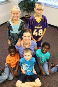 Dr. Stephanie Lovleand was surrounded by her children for her 'I Look Like An Engineer" photo.