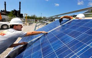 Solar panels installed on campus