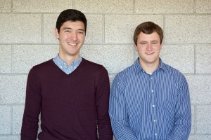 Andrew Kitahara (left), senior in materials engineering, and Brandon Klosterman, senior in mechanical engineering