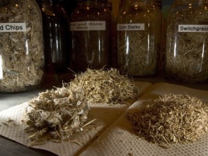 Materials including wood chips, front left, cornstalks, back middle, and switchgrass, front right are already being burned for fuel at Iowa biomass plants. (Photo: Register file photo)
