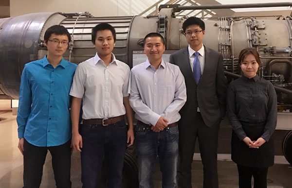 (From left to right) AEOLUS members Yuxuan Xiao, Chengguang Zhao, Yilong Liu, Haoxiang Qin and Yanni Yang. 