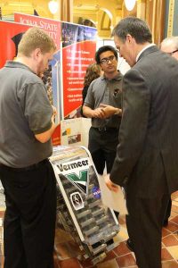 Students from the ISU Cyclone Space Mining Club share their experiences during ISU Day at the Capitol. 