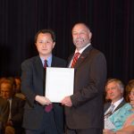 Sunghwan Kim receives Professional and Scientific Outstanding New Professional Award at 2016 Iowa State University Faculty and Staff Awards Ceremony