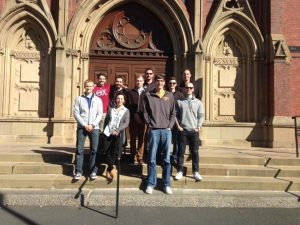 ISU NECA team members visit Harvard in Boston during the 2016 Green Energy Challenge (Photo courtesy Beth Hartmann)