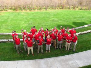 ISU CCEE Associated Schools of Construction competition teams show off plaques after winning at the 2016 ASC Region IV Construction Management Competition (Photo by Phil Barutha)