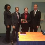 Patricia Thompson (second from right) receives outstanding presentation award at Transportation Research Board (Courtesy Patricia Thompson)
