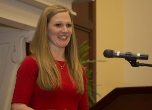 Schmidt speaks at the 2017 ISUAA Board Planning Retreat. <i>(Photo by Jim Heemstra).</i>