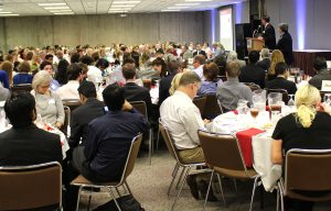 Large audience in Scheman Center