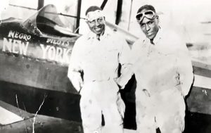 Banning and Allen with transcontinental plane