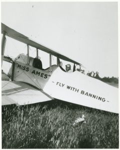 Banning with "Miss Ames" plane