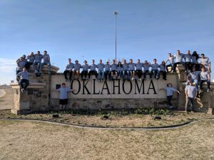 ISU AGC takes a group picture during their five work days in the OKC area. <i> Photos courtesy Nathan Pals. </i>