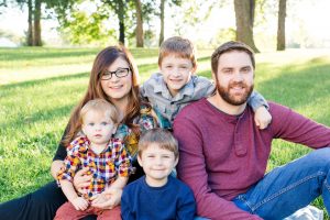 Kimball <i>(far right)</i> with his wife and their three children. <i> Photo courtesy Kimball.</i>