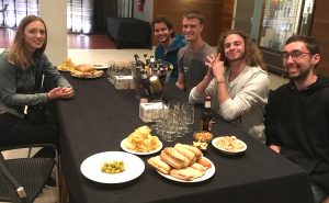 Students at restaurant