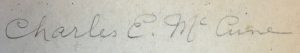 Charles E. McCune's signature