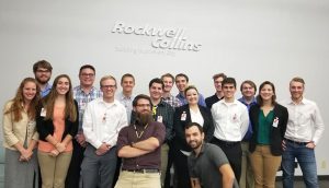 Students at Rockwell Collins location