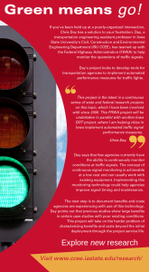 Research infographic detailing information about stop light studies