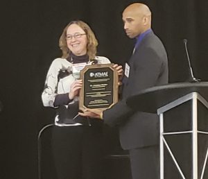 Gretchen Mosher with ATMAE Faculty Excellence Award