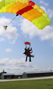 Student skydiving