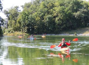 Students rafting