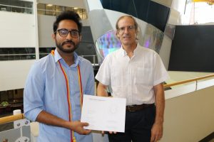 REX awardee Rajarshi Biswas(left) and nominator Paul Durbin