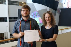 TEX awardee Brian Kempa(left) and nominator Kristin Rozier