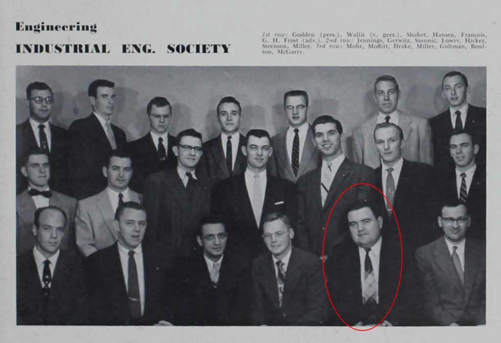 The 1955-56 student chapter of the Industrial Engineering Society