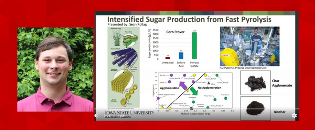 Sean Rollag with research slide