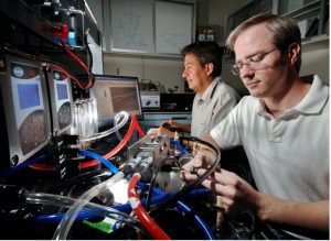 Cornelius works with a post-doc at Sandia National Lab