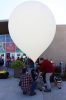 Matt Nelson and students adjust balloon