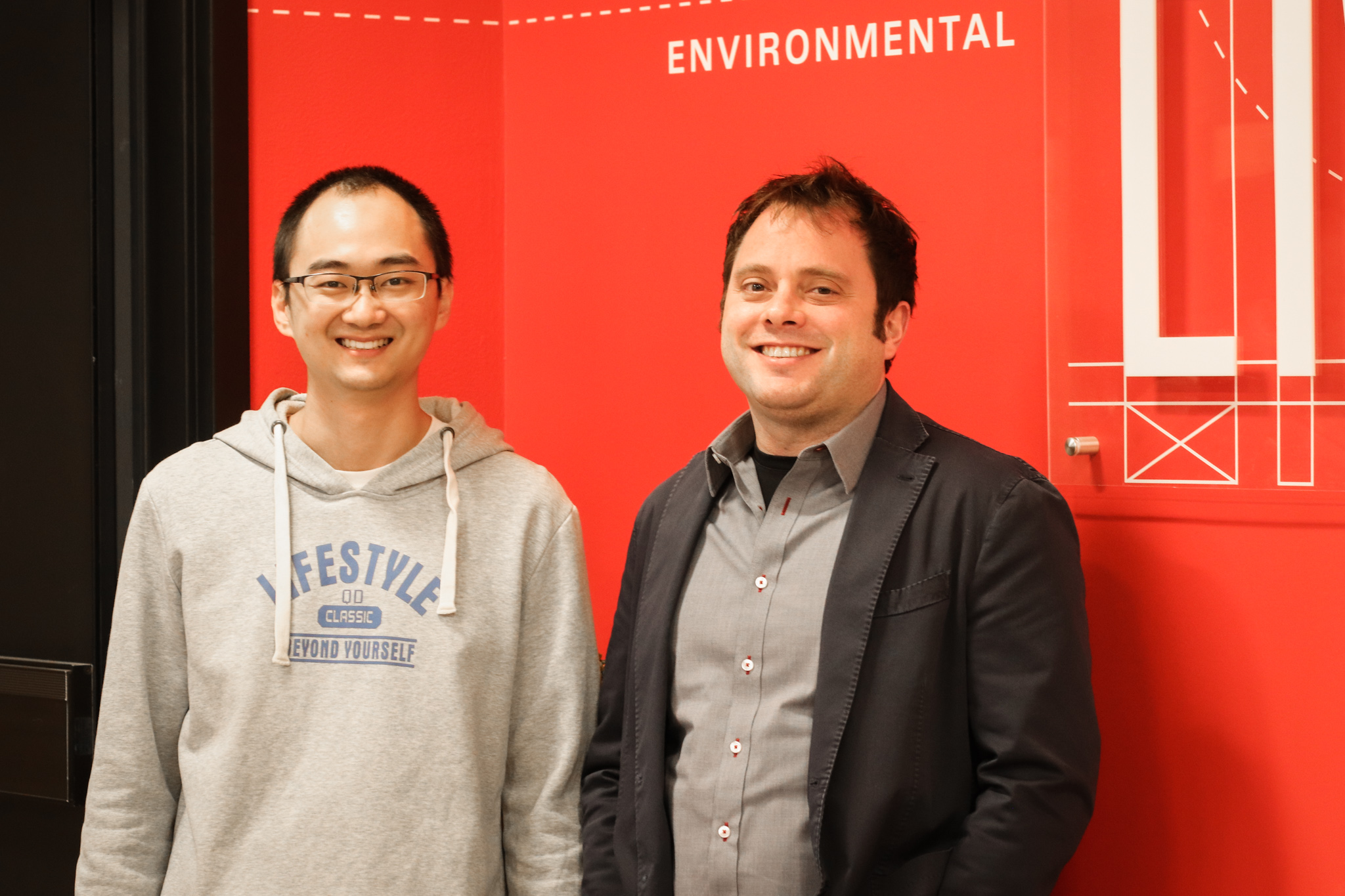 Left: Graduate student Han Liu. Right: CCEE Associate Professor Simon Laflamme