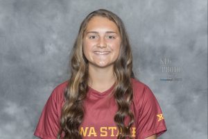 Nicole Martindale smiles for a photo on picture day for Iowa State Soccer.