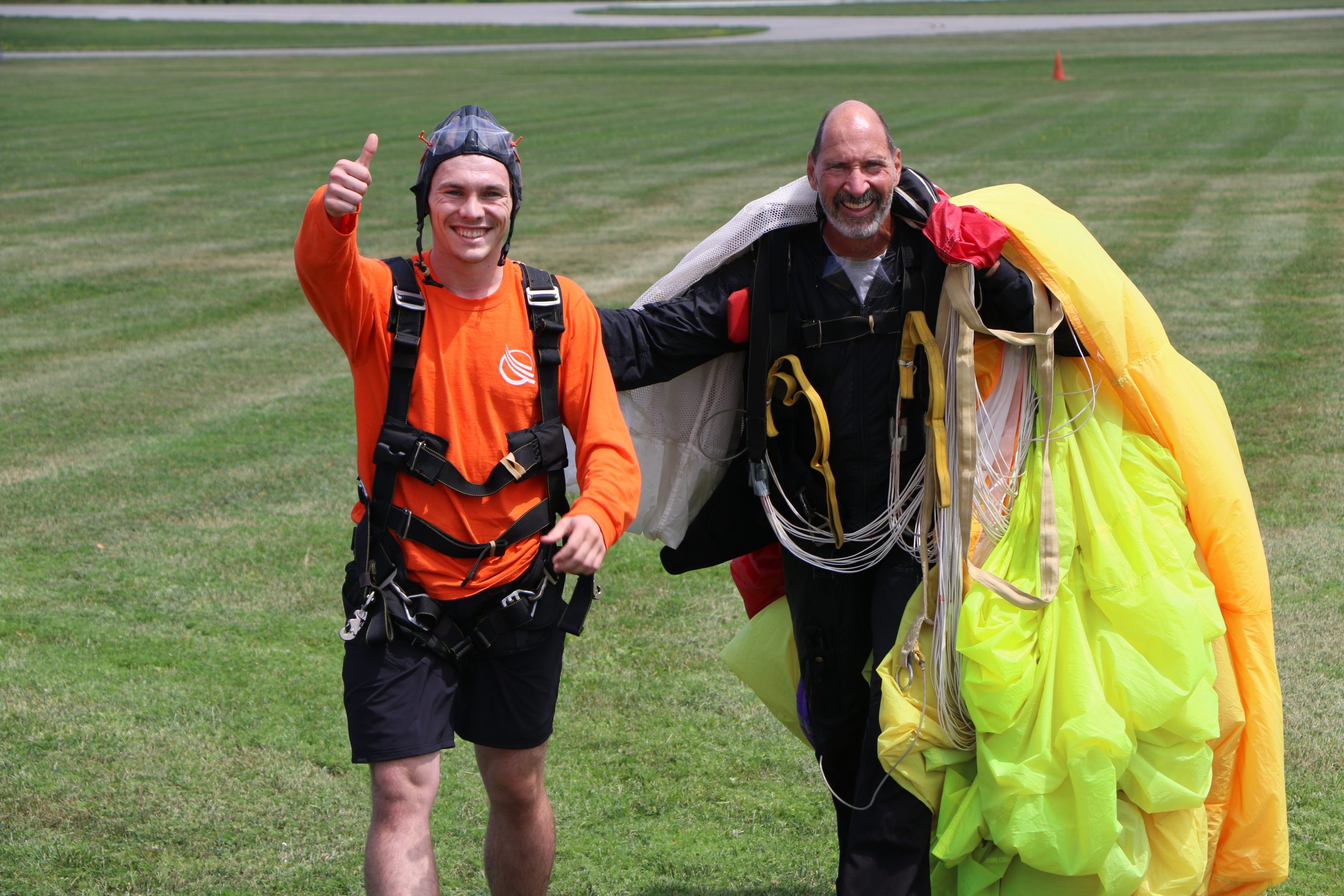 Spaceflight Operations Workshop skydiving participant thumbs up