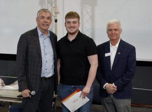 Software Engineering student, Brandon Burt, awarded first place in the Feed the World Challenge and second place in the Student Innovation Fund Challenge for his project, CalfTend.