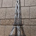 A metal Eiffel Tower