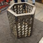 A metal basket