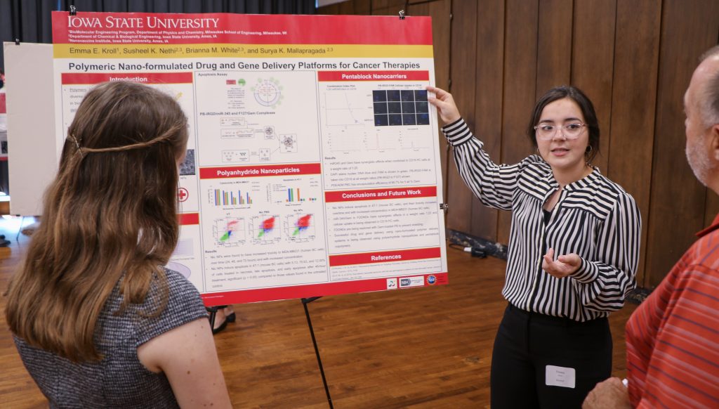 Emma Kroll of Milwaukee School of Engineering presents her research on Drug and Gene Delivery. Her faculty mentor for this project was Surya Mallapragada.