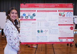 BioMaP student displaying research poster