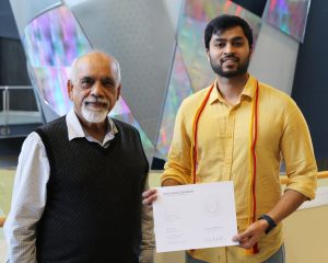 Anvesh Dhulipalla with nominating professor Dr. Vinay Dayal