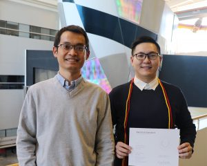 Jincheng Wang with his nominating professor, Dr. Ping He