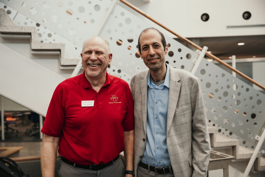 Department chair David Sanders and faculty member Behrouz Shafei posing for a photo