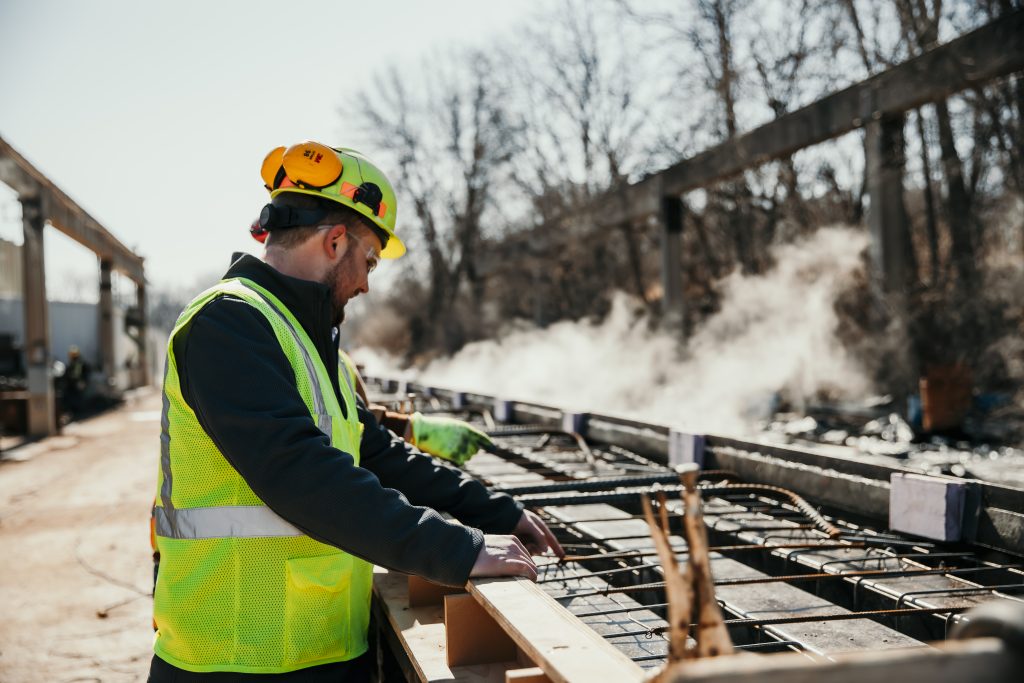 Asche on construction site