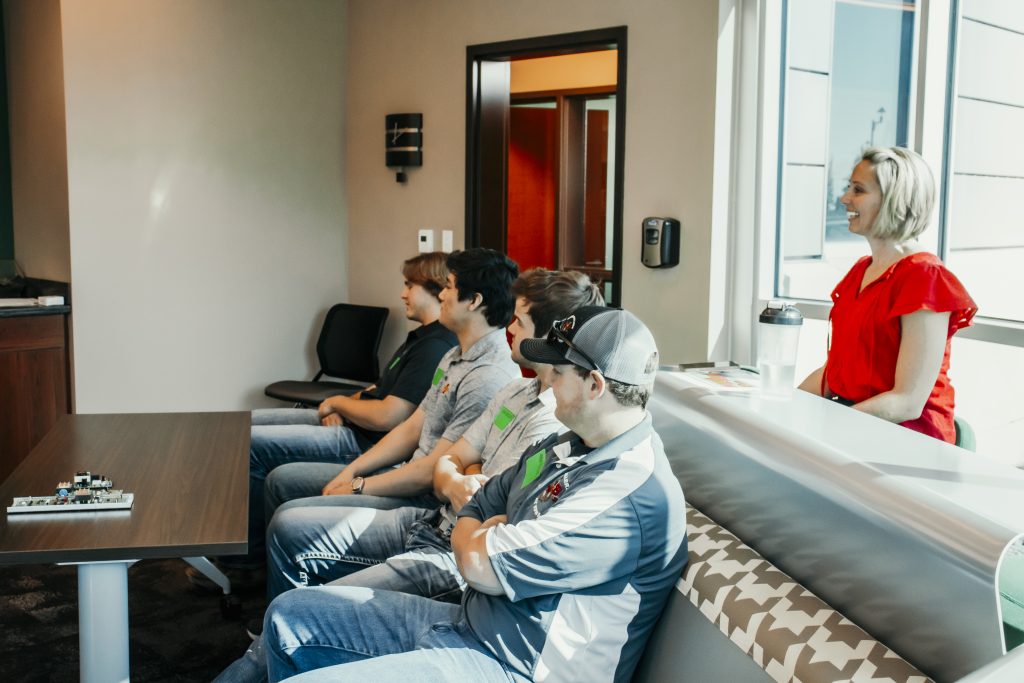 Group listening to presentation